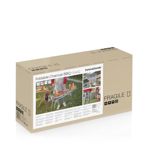 Vista 17 de Barbacoa Plegable de Acero Inoxidable para Carbón ExelQ InnovaGoods