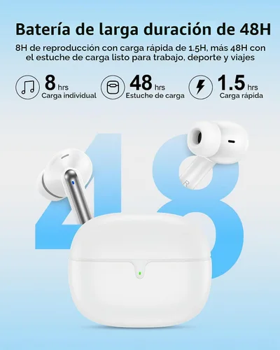 Vista 5 de Auriculares inalámbricos Bluetooth 5.4, iPhone 17e 17Air 16 15 14 13 Pro Max auriculares inalámbricos Bluetooth con cancelación de ruido