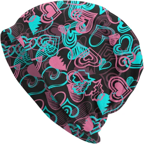 Vista 11 de LAIPUTER Gorro de punto de quimioterapia cerrado estándar para días festivos, gorra holgada y holgada para mujeres y hombres