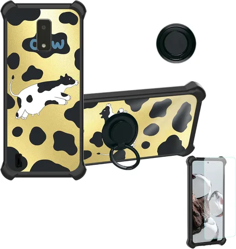 Vista 31 de Aroepurt Funda para Blu Bold N3 compatible con Blu Bold N3 Phone Cover [con protector de pantalla de vidrio templado] [PC duro + silicona suave]