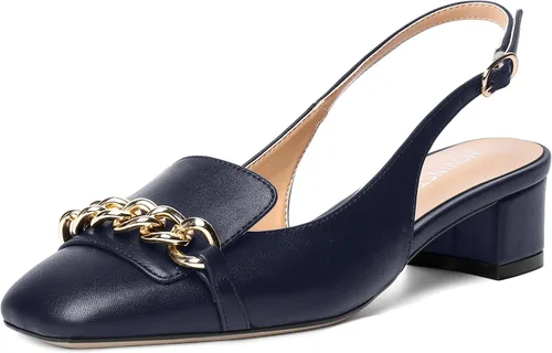 Vista 20 de MOVINSTEPS Zapatos de tacón bajo con hebilla mate para mujer, con correa ajustable, con correa ajustable, tacón bajo, 1.5 pulgadas Beige