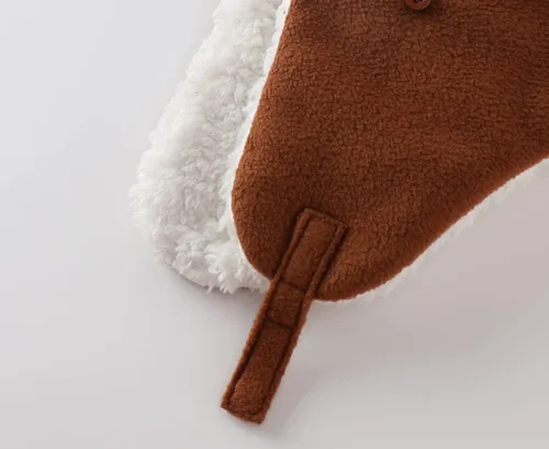 Vista 8 de Home Prefer Sombrero de invierno para niños pequeños con orejeras largas, sombrero de trampero de forro polar cálido