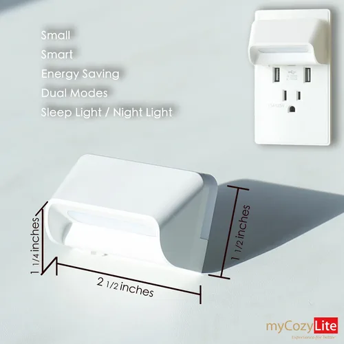 Vista 6 de Luz nocturna LED roja, sensor de atardecer a amanecer, modo de iluminación doble, luz guía y luz de sueño, interruptor de encendido y apagado, luz