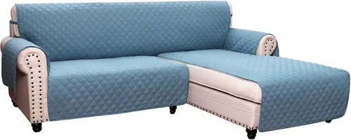 Vista 39 de MIFXIN Funda reversible para sofá, impermeable, antideslizante, lavable, con correa elástica, protector de muebles para mascotas, perros y niños