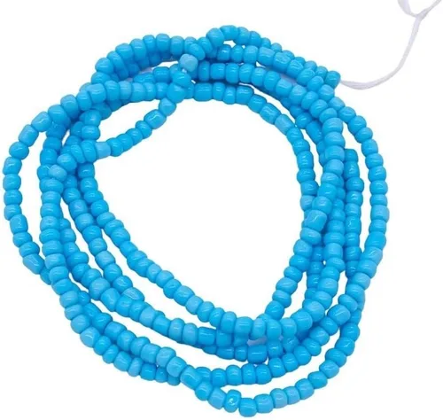 Vista 2 de Cuentas de cintura africanas para mujer, cuentas de cintura Cuentas de semillas grandes Afrocéntricas Cloth & Cord