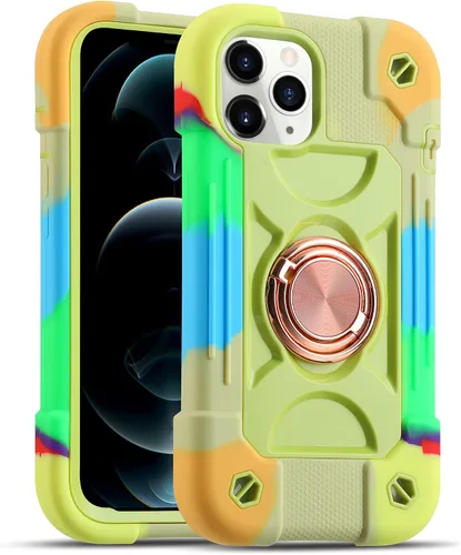 Vista 75 de MARKILL Funda compatible con iPhone Air de 6.5 pulgadas 2025 con soporte de anillo giratorio de 360 grados, protección contra caídas de grado