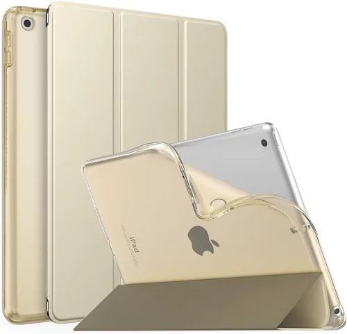 Vista 35 de MoKo Funda compatible con iPad de 9ª/8ª/7ª generación de 10.2 pulgadas (2021/2020/2019), delgada y ligera funda inteligente con protector trasero