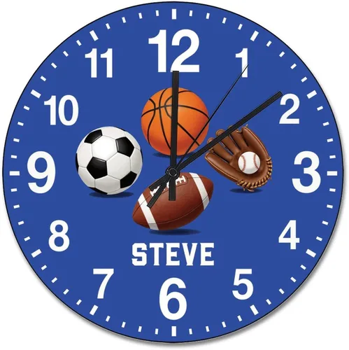 Vista 13 de ArogGeld Reloj de pared para conductor de autobús escolar, reloj de madera clásico 10 silencioso, sin tictac, de cuarzo, funciona