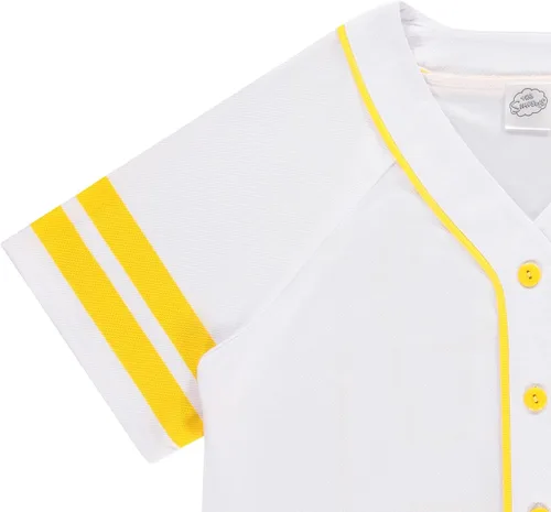 Vista 3 de The Simpsons Camiseta de béisbol para mujer - Lisa, Krusty, Bart and Homer Simpson malla con botones