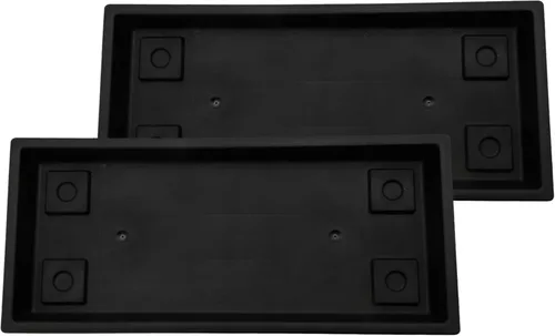 Vista 20 de The HC Companies Bandeja Rectangular Veneciana para Plantas - Platillo de 17.5" para Maceta de 18", Bandeja de Goteo de Plástico para Drenaje - Uso