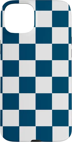 Vista 8 de Checkered Navy Blue and White Checkerboard Case for iPhone 17