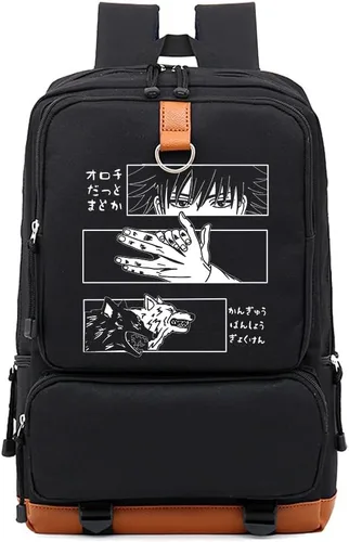 Vista 8 de DIOMMELL Mochila de anime con capacidad de lona, mochila para computadora portátil