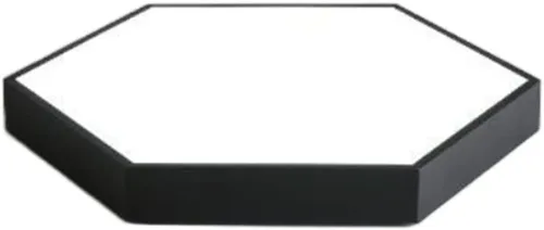 Vista 9 de Lámpara de techo LED hexagonal ultrafina con control remoto cerca del techo, lámpara de techo moderna de montaje en superficie, luz plana regulable