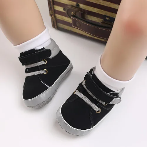 Vista 3 de SOFMUO Zapatos deportivos para bebés, niños y niñas, de piel sintética, antideslizantes, suela de goma suave, botines de vestir para niños pequeños