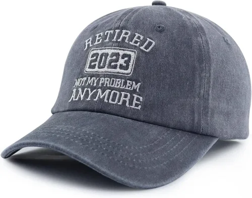 Vista 2 de Gorra de béisbol de algodón bordada con texto en inglés "Not My Problems Anymore" para mujeres y hombres, divertida gorra de béisbol de algodón