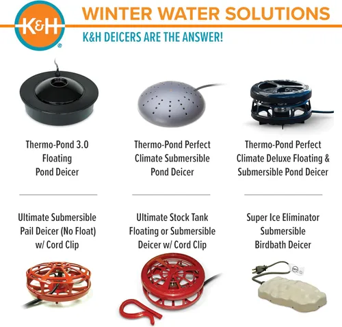 Vista 8 de K&H Pet Products Descongelador de tanque con clip de cable rojo 1000W