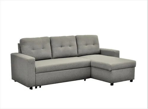 Vista 9 de Container Furniture Direct Sofá cama modular convertible en forma de L, muebles de apartamento elegantes, sofá extraíble de ahorro para espacios
