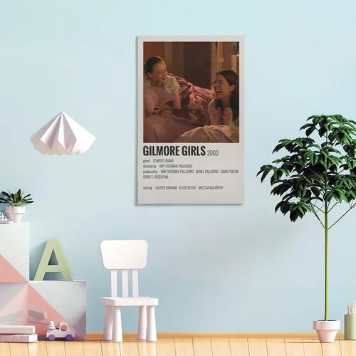Vista 4 de Póster de la serie de televisión Gilmore Girls de los años 90, póster minimalista de pintura en lienzo e impresiones artísticas de pared para sala