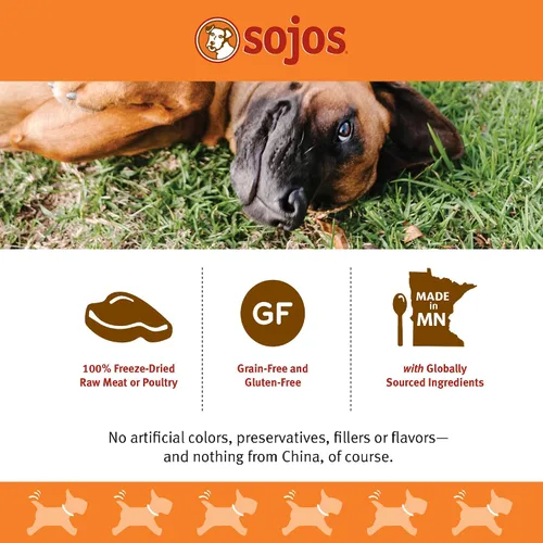 Vista 3 de Sojos Simply Lamb - Golosinas liofilizadas para perros, 4 onzas