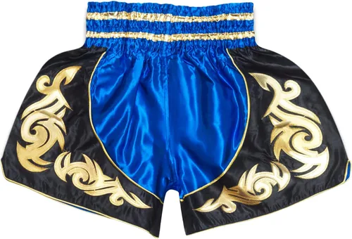 Vista 3 de SIAMKICK Pantalones cortos de Muay Thai para niños (4 años a 10 años), boxeo, kickboxing, artes marciales mixtas para niños y niñas