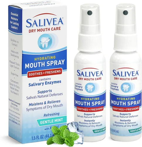 Vista 9 de SALIVEA Spray bucal seco para adultos (paquete de 1) – 250 bombas, espray bucal sustituto de saliva con enzimas salivales naturales y xilitol