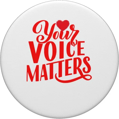 Vista 3 de Your Voice Matters Positive Self Help Esteem Love & Support PopSockets Standard PopGrip