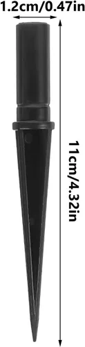 Vista 2 de Uonlytech Estaca de lámpara de jardín, 10 piezas, estacas de repuesto de luz solar, estacas de plástico para luces solares al aire libre, duraderas