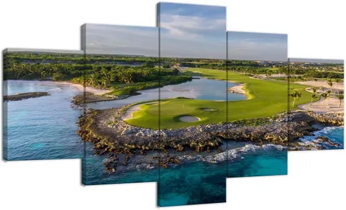 Vista 23 de chenchenArt Payne's Valley Golf Course 19th Hole - Arte de pared para sala de estar, dormitorio, baño, decoración del hogar, campo de golf