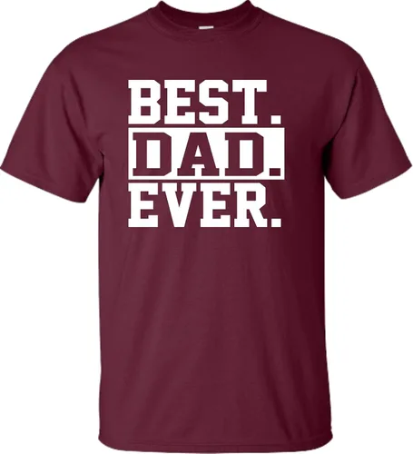 Vista 5 de Go All Out Camiseta de adulto para el día del padre con texto en inglés Best Dad Ever #1 Dad World's Greatest Dad