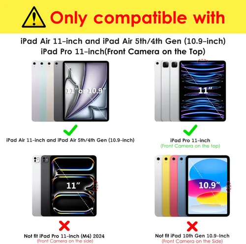 Vista 2 de VIKESI Funda para iPad Pro de 11 pulgadas de 4ª/3ª/2ª/1ª generación, iPad Air de 11 pulgadas, 5ª y 4ª generación con parte trasera transparente Azul