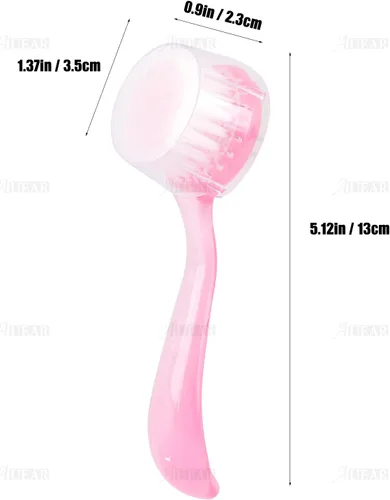 Vista 2 de AUEAR, Paquete de 4 cepillos faciales para limpieza y limpieza facial con tapa para mujeres y niñas, lavado y masaje de maquillaje