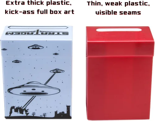 Vista 3 de STG Caja de plástico grande y duradera de lujo para tarjetas, elige entre 7 diseños diferentes (incumplimiento central)