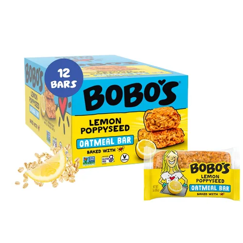 Vista 9 de Bobo's Barras de mantequilla de almendra y avena, sin gluten, sin OGM, avena integral, paquete de 12 Barritas de aperitivo Para llevar Hechas