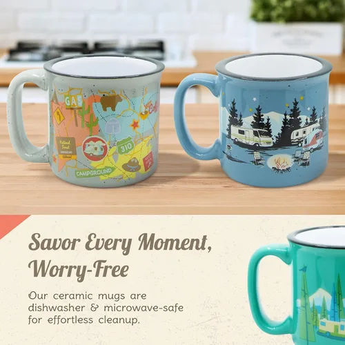 Vista 8 de Camp Casual CC-004Y Desert Dreamin' - Taza, Noche estrellada, Azul