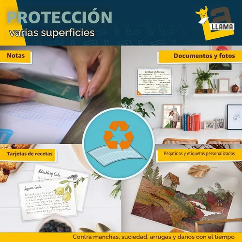Vista 5 de Papel adhesivo transparente de 13.5 x 5 pies/rollo, multiusos, paquete de 2 rollos autoadhesivos