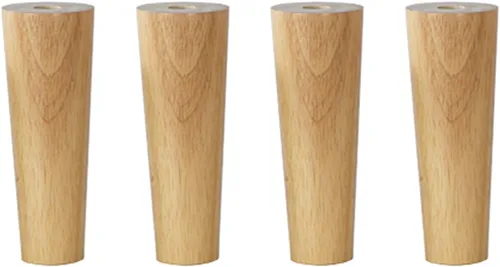 Vista 7 de Patas de madera maciza para muebles, patas de sofá cónicas, patas de mesa de café, patas de repuesto para armario, con accesorios, con perno M8