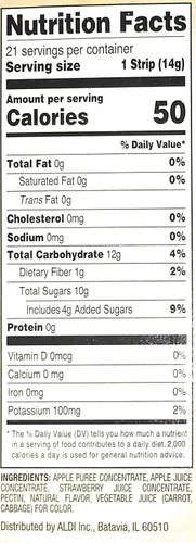 Vista 2 de Simply Nature Tiras de frutas sin OMG - Fresa