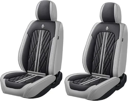 Vista 29 de Juego de fundas de asiento de automóvil de cuero nappa impermeables y transpirables de ajuste universal, cojín protector para vehículo automotriz