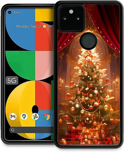 Vista 25 de Funda compatible con Google Pixel 4A 5G, Nochebuena, Google Pixel 4A 5G, delgada, suave, a prueba de golpes, TPU para mujeres y niñas, niños, funda