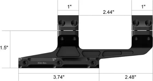Vista 6 de Arken Optics Montura de Mira Rígida de Precisión 0 MOA Cantilever Picatinny Montura de Mira para Rifle Liviana