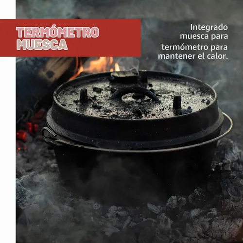 Vista 6 de Camp Chef Horno holandés de hierro fundido, pre-sazonado, 6 cuartos