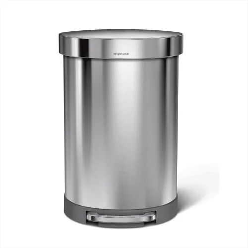 Vista 8 de Simplehuman bote de basura de acero mate de 45 l, con sensor semicircular