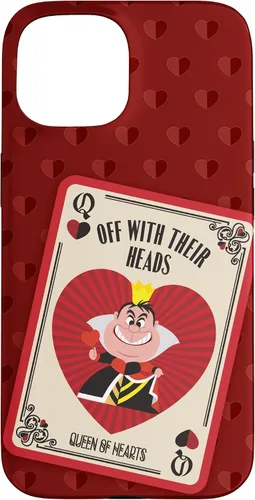 Vista 6 de Disney Carcasa para iPhone 17, diseño de villanos, la reina de corazones con sus cabezas, color rojo