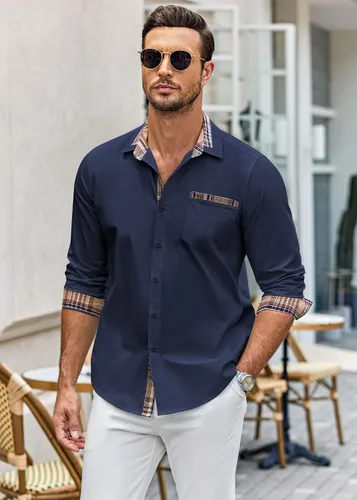 Vista 2 de COOFANDY Men's Long Sleeve Dress Shirt