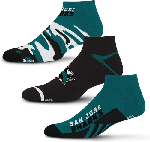 Vista 5 de For Bare Feet NHL calcetines tobilleros Camo Boom para hombre, paquete de 3