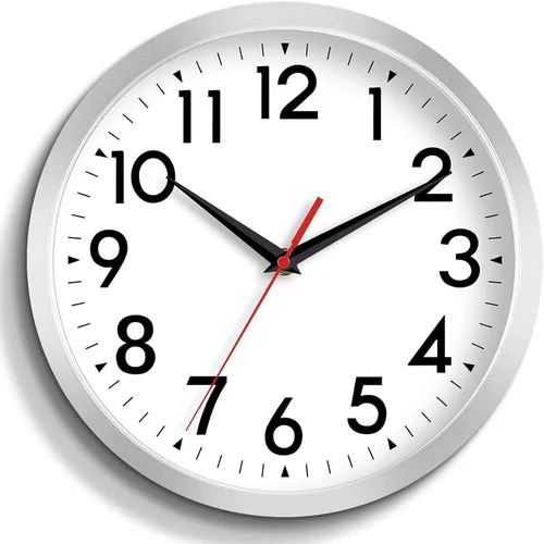 Vista 22 de DAXSMY Reloj de pared analógico pequeño de 8 pulgadas, silencioso, sin tictac, funciona con pilas, moderno, simple, decorativo, para cocina