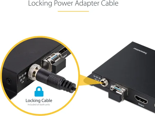 Vista 5 de StarTech - Extensor HDMI sobre fibra 4K, 4K 60Hz, modo único de 3300 pies, HDR Transmitter & Receiver included, Single strand fiber, HDCP 2.2