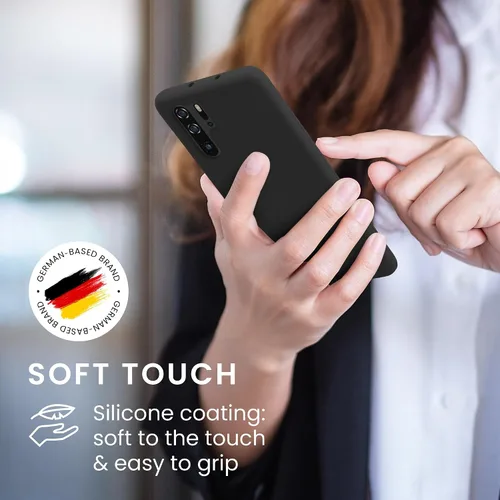 Vista 4 de kwmobile Funda compatible con Huawei P30 Pro - Funda de silicona TPU con acabado suave - Negro mate