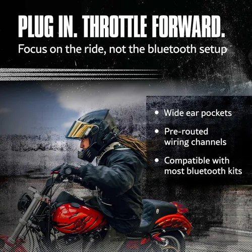 Vista 6 de Simpson Mod Bandit Modular Motorcycle Helmet - DOT & ECE Certified - Flip Front, Comms Ready, Internal Sun Shield and External Clear Face Shield