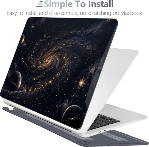Vista 5 de Batianda Funda para MacBook Air de 15" 2026 M5 M4 M3 M2 Chip, Astro Vortex Astro Vórtice